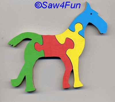 Horse Puzzle Scroll Saw Pattern