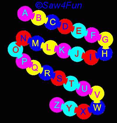 Alphabet Balloon Puzzle Scroll Saw Pattern