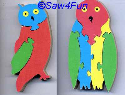 Owl Puzzle Scroll Saw Pattern