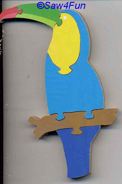 Toucan Puzzle Scroll Saw Pattern