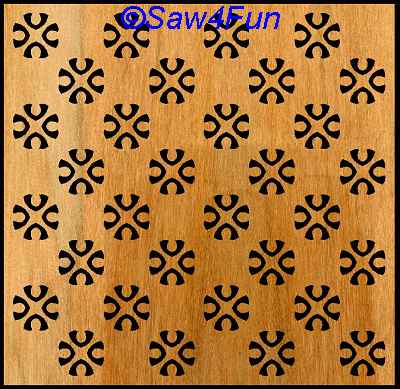 Checker, Chess Board Design Scroll Saw Pattern