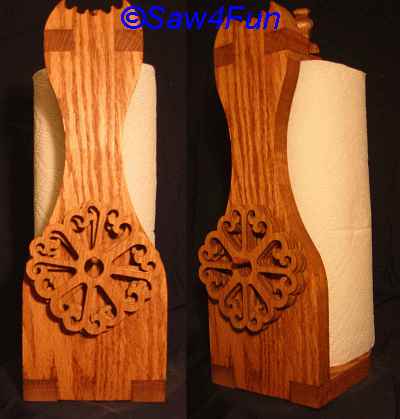 Inner Clam Paper Towel Holder Scroll Saw Pattern