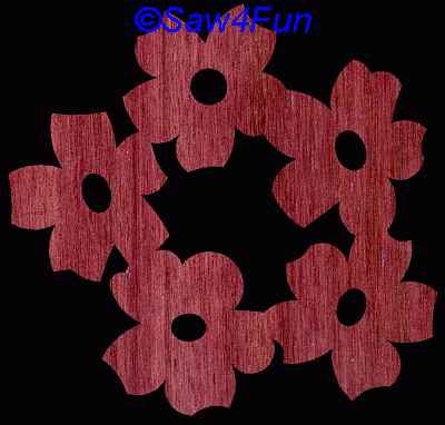 Flower #10 Coaster Scroll Saw Pattern