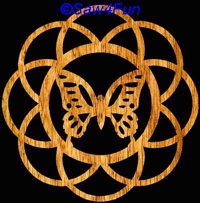 Butterfly #1 Coaster Scroll Saw Pattern