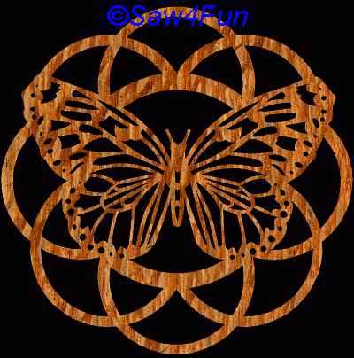 Butterfly #18 Coaster Scroll Saw Pattern
