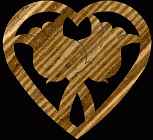 Heart Rose Coaster Scroll Saw Pattern