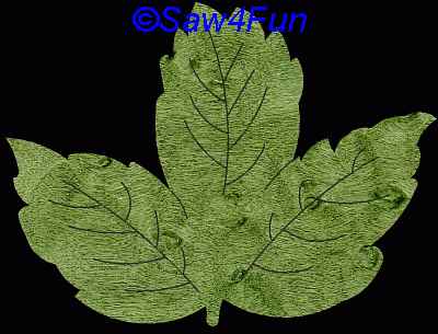 Leaf #3 Coaster Scroll Saw Pattern