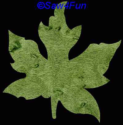 Leaf #4 Coaster Scroll Saw Pattern