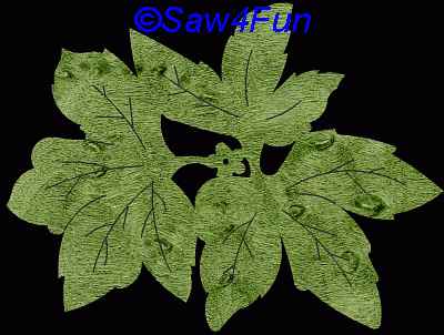 Leaf #6 Coaster Scroll Saw Pattern