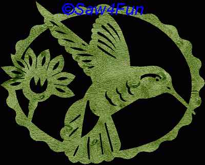 Hummingbird #11 Coaster Scroll Saw Pattern
