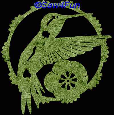 Hummingbird #13 Coaster Scroll Saw Pattern
