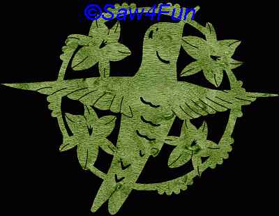 Hummingbird #15 Coaster Scroll Saw Pattern