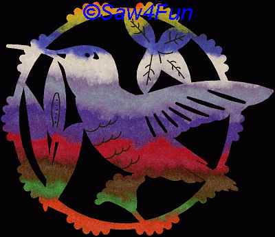 Hummingbird #18 Coaster Scroll Saw Pattern