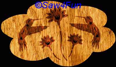 Hummingbird #13 Trivet Scroll Saw Pattern