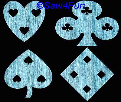 Card Suit Fridge Magnet Scroll Saw Pattern