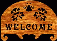 Flower Welcome Sign Scroll Saw Pattern