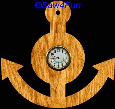 Anchor Clock Scroll Saw Pattern