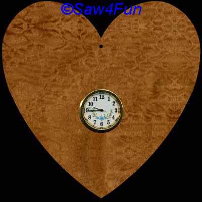 Heart Clock Scroll Saw Pattern