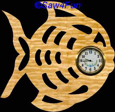 Fish Clock Scroll Saw Pattern