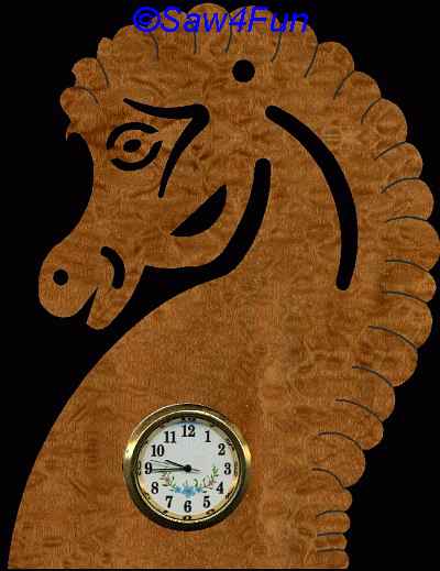 Horse Head Clock Scroll Saw Pattern