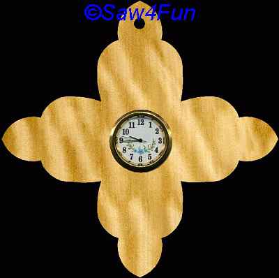 Flower #14 Clock Scroll Saw Pattern