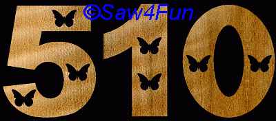 Butterfly #4 House Number Scroll Saw Pattern