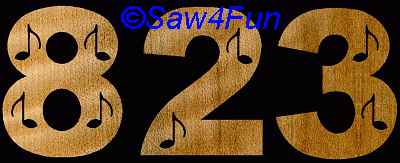 Music 1 House Number Scroll Saw Pattern