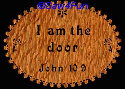 John 10:9 Plaque Scroll Saw Pattern