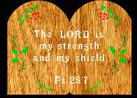 Psalm 28:7 Bible Plaque Scroll Saw Pattern
