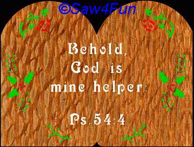 Psalm 54:4 Bible Plaque Scroll Saw Pattern