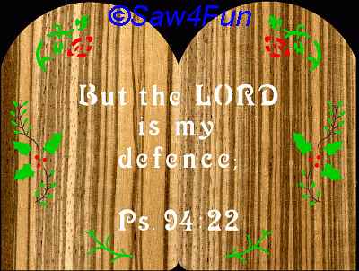 Psalm 94:22 Bible Plaque Scroll Saw Pattern