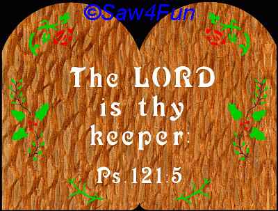 Psalm 121:5 Bible Plaque Scroll Saw Pattern