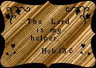 Hebrews 13:6 Bible Plaque Scroll Saw Pattern