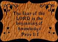 Proverbs 1:7 Bible Plaque Scroll Saw Pattern