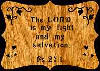 Psalm 27:1 Bible Plaque Scroll Saw Pattern