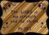 Psalm 28:7 Bible Plaque Scroll Saw Pattern