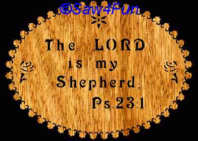 Psalm 23:1 Bible Plaque Scroll Saw Pattern
