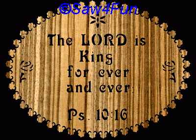 Psalm 10:16 Bible Plaque Scroll Saw Pattern
