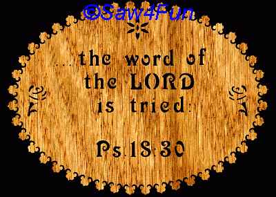 Psalm 18:3 Bible Plaque Scroll Saw Pattern