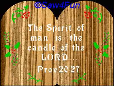 Proverbs 20:27 Bible Plaque Scroll Saw Pattern