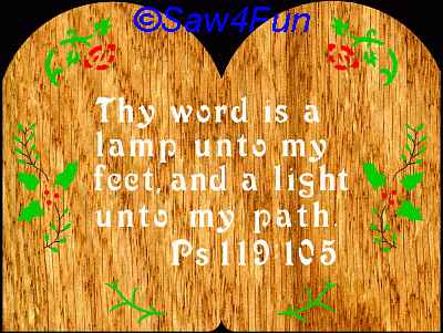 Proverbs 119:105 Bible Plaque Scroll Saw Pattern