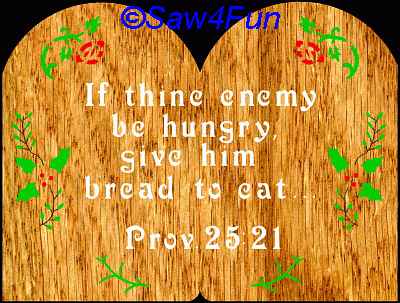Proverbs 25:21 Bible Plaque Scroll Saw Pattern