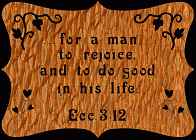 Eccl 3:12 Bible Plaque Scroll Saw Pattern