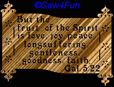 Galatians 5:22 Bible Plaque Scroll Saw Pattern