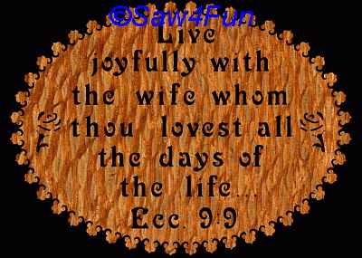 Ecclesiastes 9:9 Bible Plaque Scroll Saw Pattern