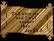 Jeremiah 33:3 Bible Plaque Scroll Saw Pattern