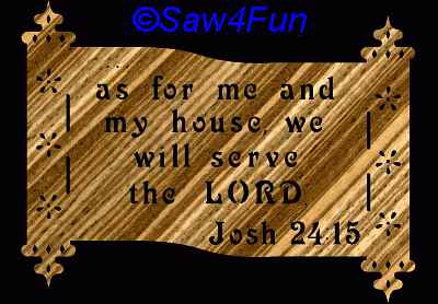 Josh 24:15 Bible Plaque Scroll Saw Pattern