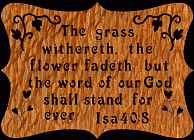 Isaiah 40:8 Bible Plaque Scroll Saw Pattern