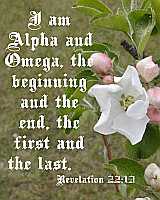 I am Alpha and Omega  Rev 22:13 Poster